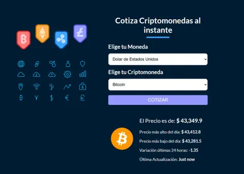 Portada de App — Cotización de Criptomonedas