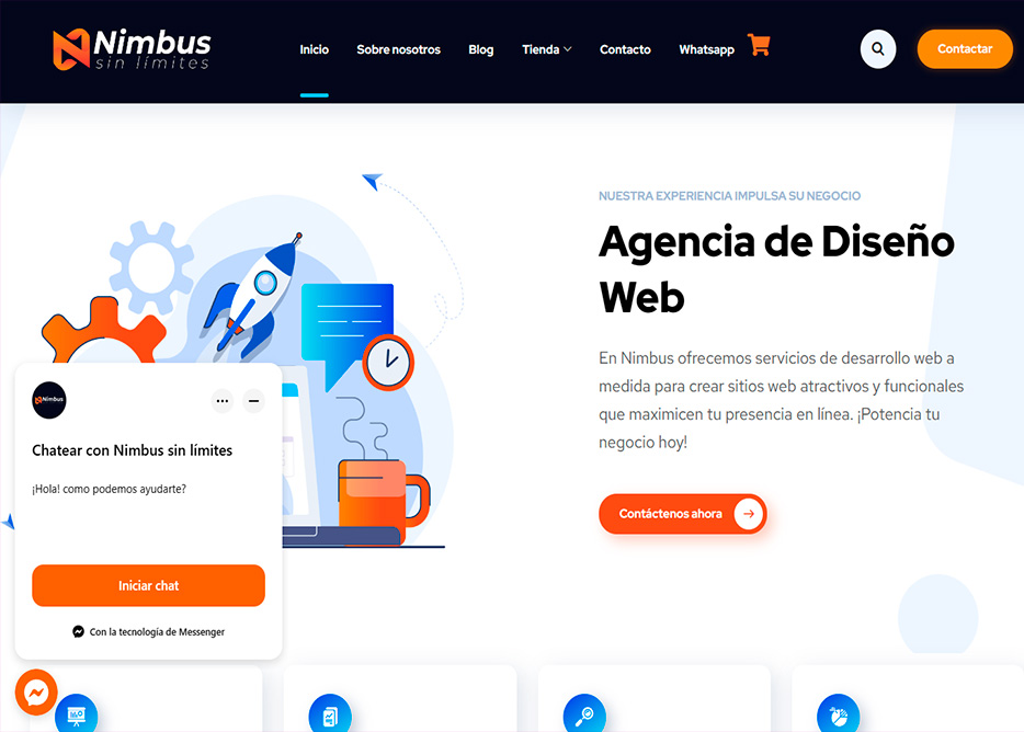 Portada de Sitio Web — Nimbus